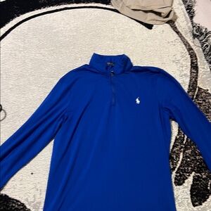 Blue Long Sleeve Polo Shirt